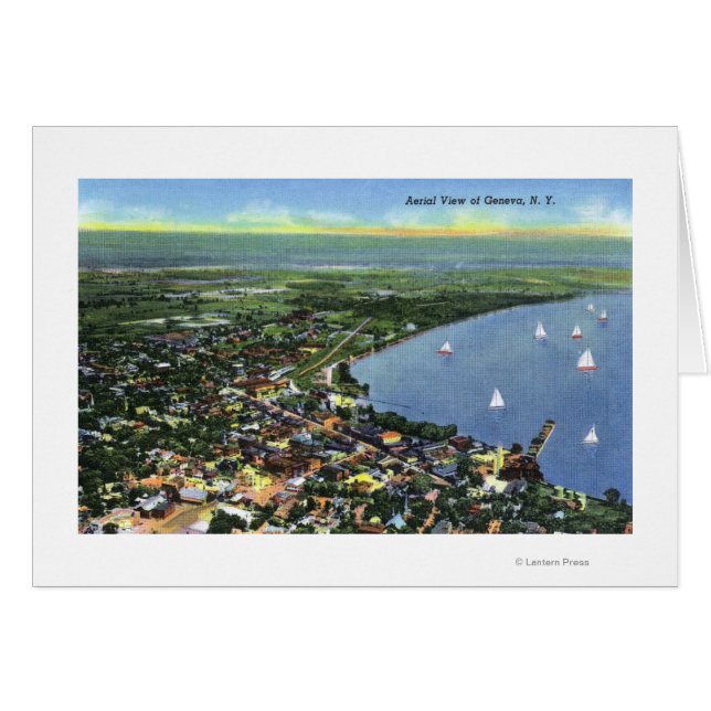 Uitzicht van de stad, zeilboten op het meer (Voorkant Horizontaal)