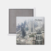 Uitzicht van de stadsarchitectuur van Dubai. Magneet (Voorkant / Achterkant)