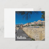 Uitzicht van de stadsmuur en de haven in Valletta (Voorkant / Achterkant)