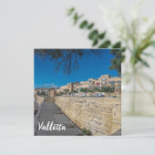 Uitzicht van de stadsmuur en de haven in Valletta (Staand voorkant)