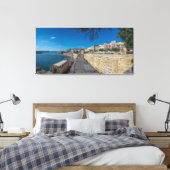 Uitzicht van de stadsmuur en de haven in Valletta Canvas Afdruk (Insitu (Slaapkamer))