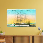 Uitzicht van de Star of India Boat Docked Canvas Afdruk (Insitu (Woonkamer))