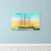 Uitzicht van de Star of India Boat Docked Canvas Afdruk (Insitu (Houten vloer))