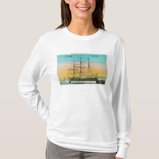 Uitzicht van de Star of India Boat Docked T-shirt (Voorkant)