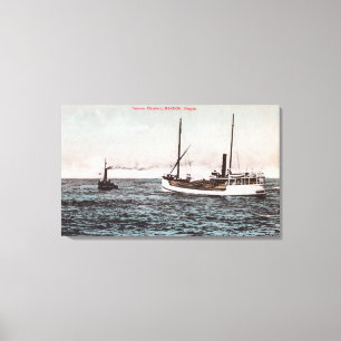 Uitzicht van de Steamer ElizabethBandon, OF Canvas Afdruk