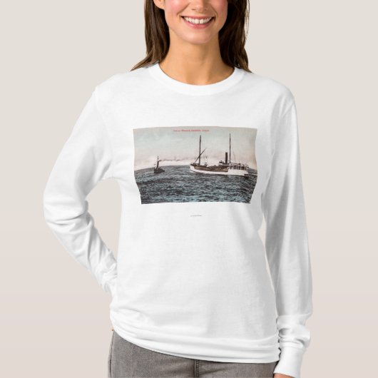 Uitzicht van de Steamer ElizabethBandon, OF T-shirt (Voorkant)