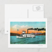 Uitzicht van de Steamer Flyer op het meer Briefkaart (Voorkant / Achterkant)