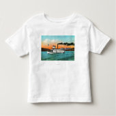 Uitzicht van de Steamer Flyer op het meer Kinder Shirts (Voorkant)