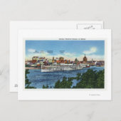 Uitzicht van de Steamer Hendrick Hudson Briefkaart (Voorkant / Achterkant)