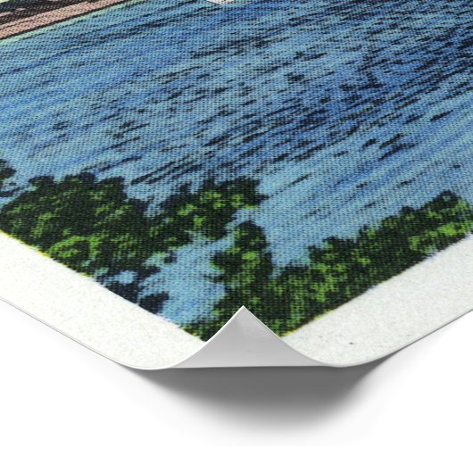 Uitzicht van de Steamer Hendrick Hudson Poster (Hoek)