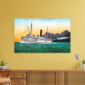 Uitzicht van de Steamer Jefferson Canvas Afdruk (Insitu (Woonkamer))