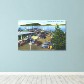 Uitzicht van de Stedelijke Pier Canvas Afdruk (Insitu (Houten vloer))