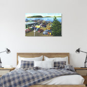 Uitzicht van de Stedelijke Pier Canvas Afdruk (Insitu (Slaapkamer))