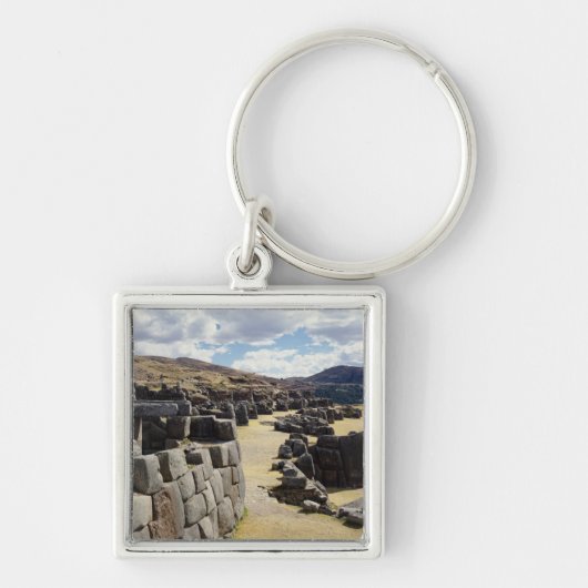 Uitzicht van de steenwanden sleutelhanger (Voorkant)