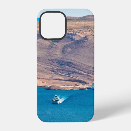 Uitzicht van de steenwoestijn van Pag en de veerha iPhone Hoesje (Achterkant)