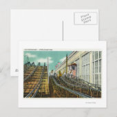 Uitzicht van de Steeplechase Rollerachtbaan Briefkaart (Voorkant / Achterkant)
