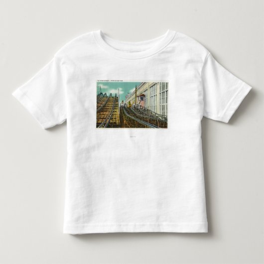 Uitzicht van de Steeplechase Rollerachtbaan Kinder Shirts (Voorkant)