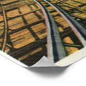 Uitzicht van de Steeplechase Rollerachtbaan Poster (Hoek)