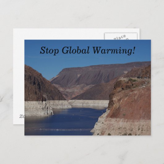 Uitzicht van de stuwdam van Hoover 2016. Briefkaart (Voorkant / Achterkant)