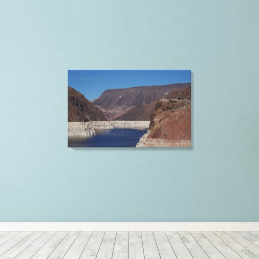 Uitzicht van de stuwdam van Hoover 2016 Canvas Afdruk (Insitu (Houten vloer))