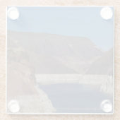 Uitzicht van de stuwdam van Hoover 2016 Glazen Onderzetter (Achterkant)