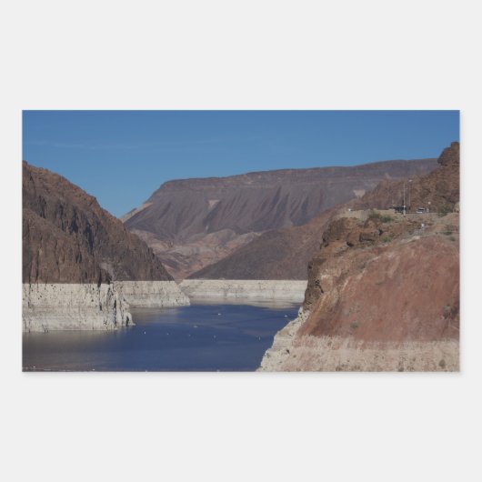 Uitzicht van de stuwdam van Hoover 2016 Rechthoekige Sticker (Voorkant)