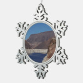 Uitzicht van de stuwdam van Hoover 2016 Tin Sneeuwvlok Ornament (Rechts)