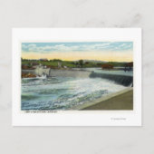 Uitzicht van de stuwdam van Libby-Dingleys Briefkaart (Voorkant)