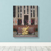 Uitzicht van de Sunken Plaza Canvas Afdruk (Insitu (Houten vloer))