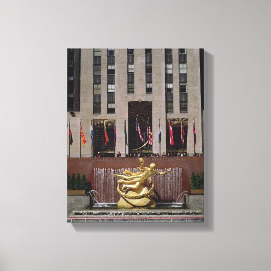Uitzicht van de Sunken Plaza Canvas Afdruk (Voorkant)