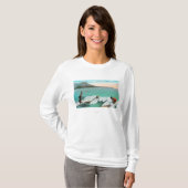 Uitzicht van de Surfers Board Riding, één die een T-shirt (Voorkant volledig)