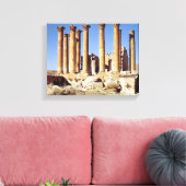 Uitzicht van de tempel van Artemis, gebouwd c.386 Canvas Afdruk (Insitu (Woonkamer))