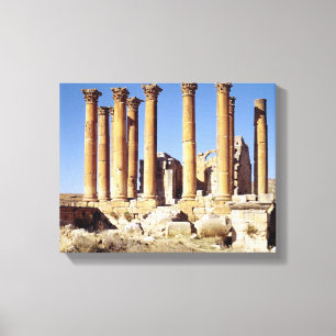 Uitzicht van de tempel van Artemis, gebouwd c.386 Canvas Afdruk