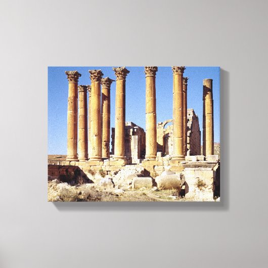 Uitzicht van de tempel van Artemis, gebouwd c.386 Canvas Afdruk (Voorkant)