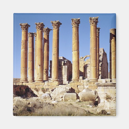 Uitzicht van de tempel van Artemis, gebouwd c.386 Magneet (Voorkant)