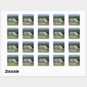 Uitzicht van de tempel van de Warriors na 150 AD Vierkante Sticker (Vel)