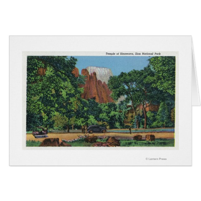 Uitzicht van de tempel van Sinawava (Voorkant Horizontaal)