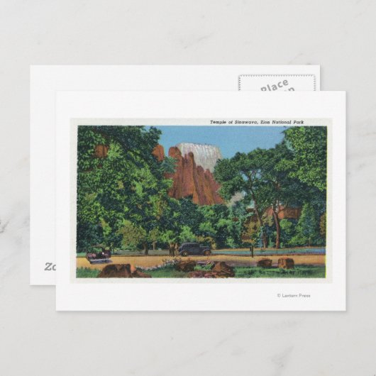 Uitzicht van de tempel van Sinawava Briefkaart (Voorkant / Achterkant)