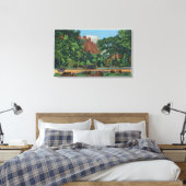 Uitzicht van de tempel van Sinawava Canvas Afdruk (Insitu (Slaapkamer))