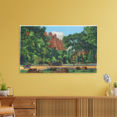 Uitzicht van de tempel van Sinawava Canvas Afdruk (Insitu (Woonkamer))