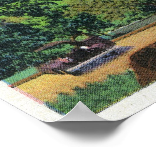 Uitzicht van de tempel van Sinawava Poster (Hoek)