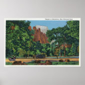 Uitzicht van de tempel van Sinawava Poster (Voorkant)