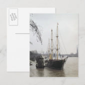 Uitzicht van de Theems met RRS Discovery Briefkaart (Voorkant / Achterkant)