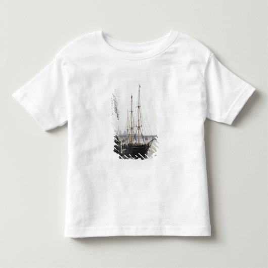Uitzicht van de Theems met RRS Discovery Kinder Shirts (Voorkant)