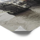Uitzicht van de Theems met RRS Discovery Poster (Hoek)