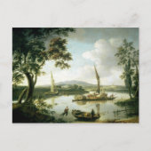 Uitzicht van de Theems van Keen Edge Ferry Briefkaart (Voorkant)