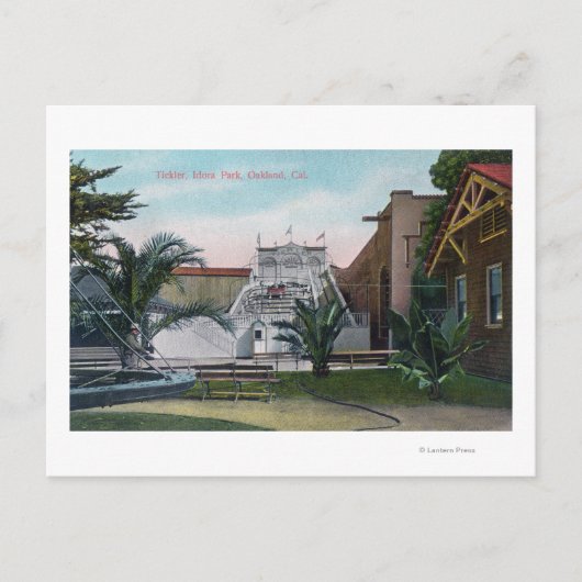 Uitzicht van de Tickler Ride in Idora Park Briefkaart (Voorkant)