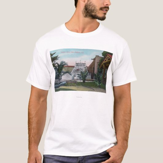 Uitzicht van de Tickler Ride in Idora Park T-shirt (Voorkant)