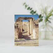 Uitzicht van de toegang tot het Christelijk Briefkaart (Staand voorkant)