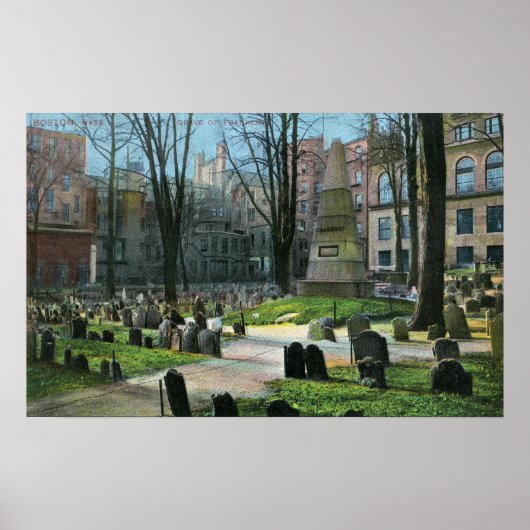 Uitzicht van de Tombstone van Ben Franklin Poster (Voorkant)